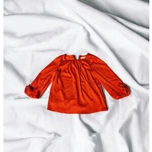Chandi & Lia Small Red Long Sleeve Shirt *flaw*
